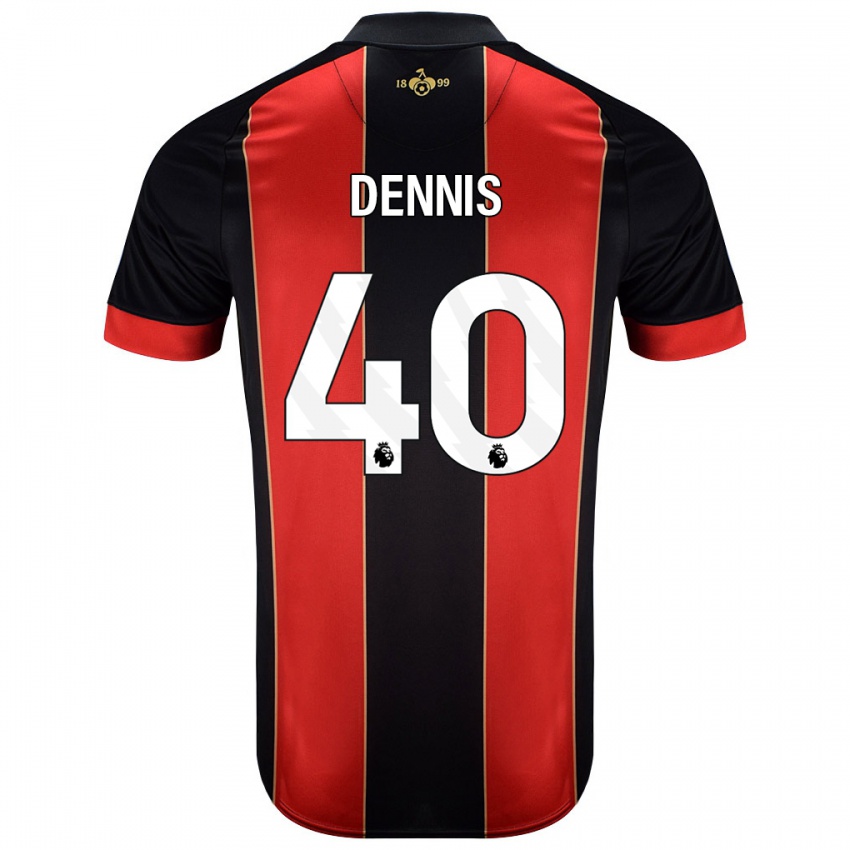 Homem Camisola Will Dennis #40 Vermelho Preto Principal 2024/25 Camisa Brasil