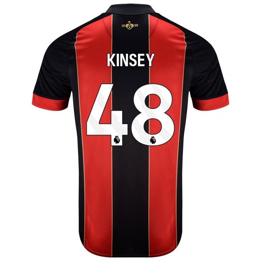 Homem Camisola Max Kinsey #48 Vermelho Preto Principal 2024/25 Camisa Brasil