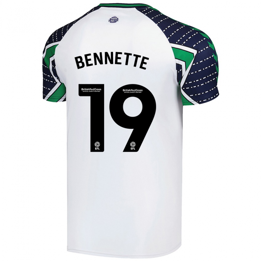 Homem Camisola Jewison Bennette #19 Branco Alternativa 2024/25 Camisa Brasil