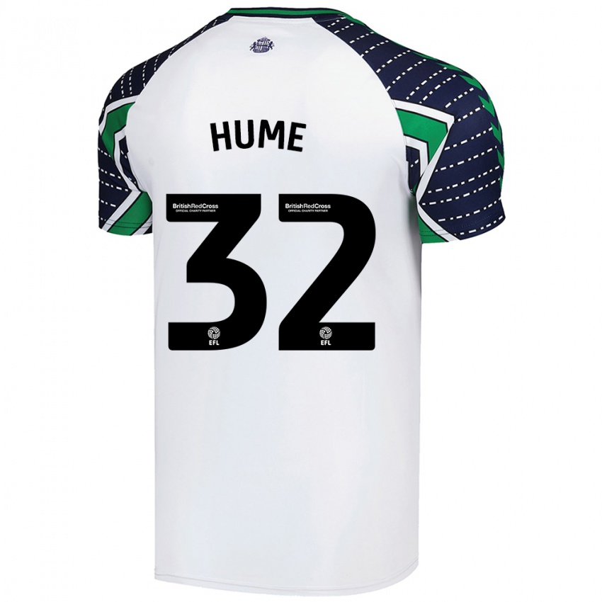 Homem Camisola Trai Hume #32 Branco Alternativa 2024/25 Camisa Brasil