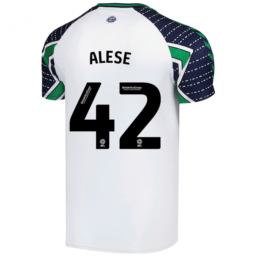 Homem Camisola Aji Alese #42 Branco Alternativa 2024/25 Camisa Brasil