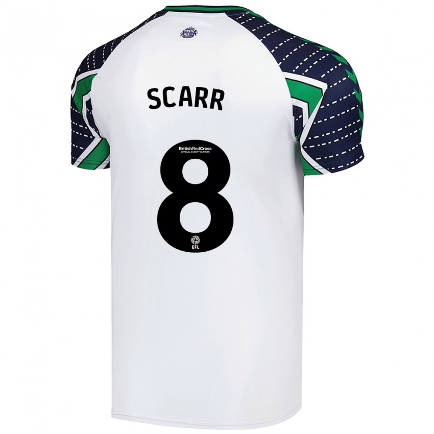 Homem Camisola Emily Scarr #8 Branco Alternativa 2024/25 Camisa Brasil