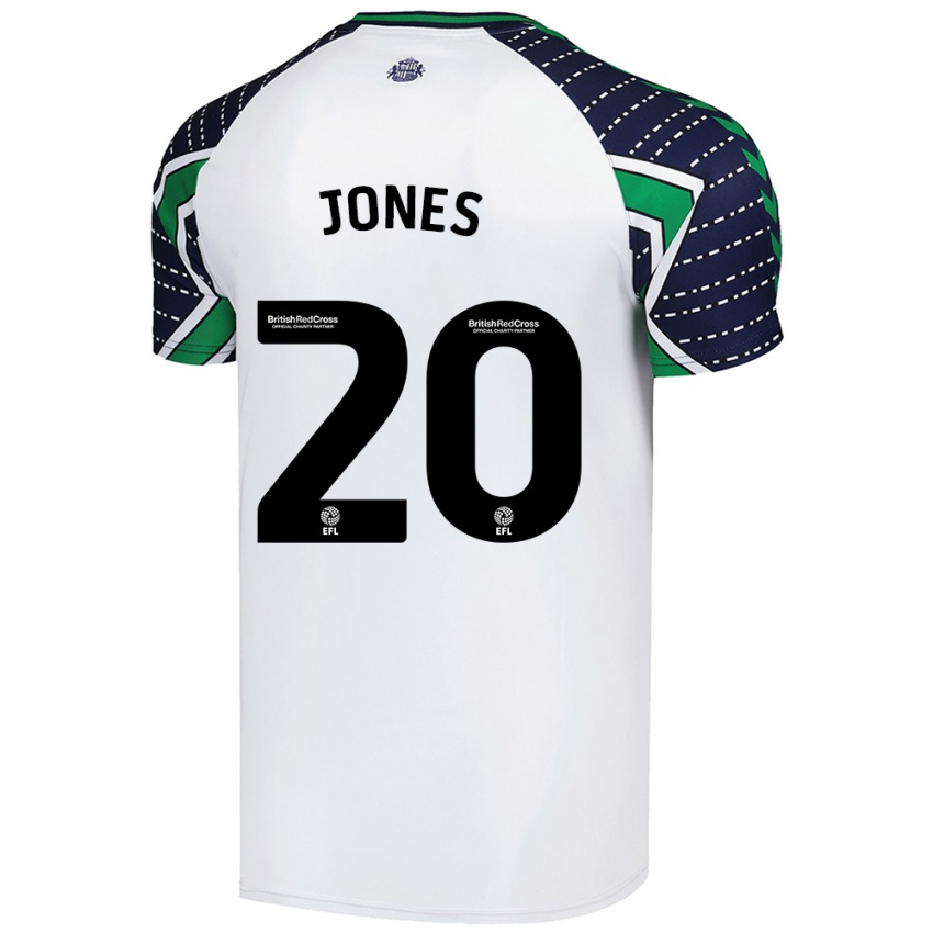 Homem Camisola Ellen Jones #20 Branco Alternativa 2024/25 Camisa Brasil