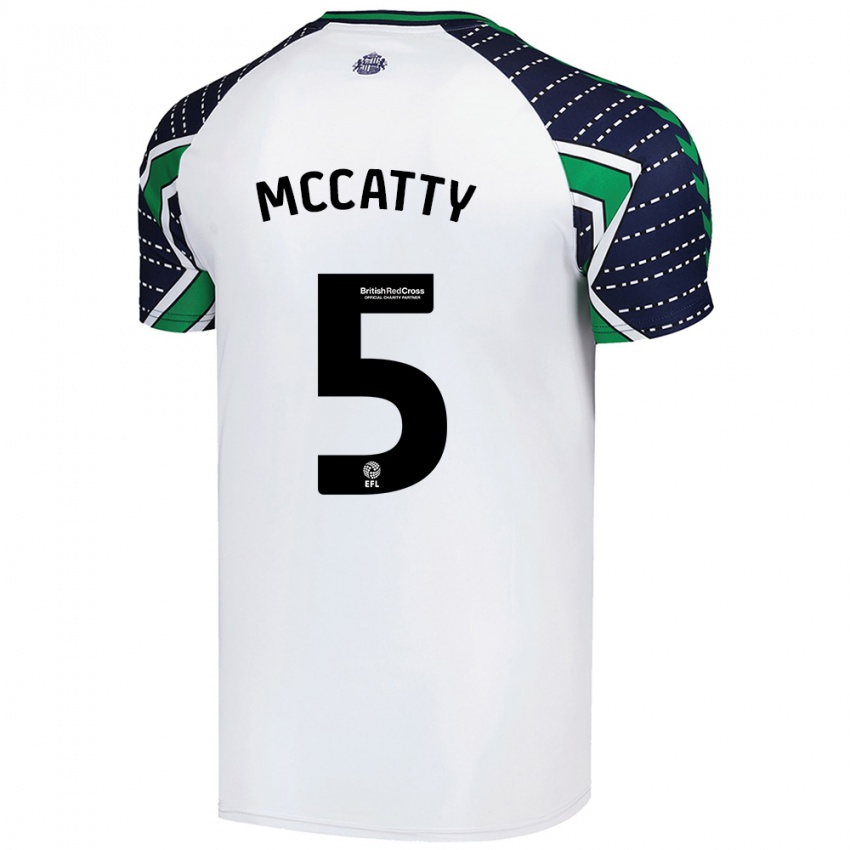 Homem Camisola Grace Mccatty #5 Branco Alternativa 2024/25 Camisa Brasil