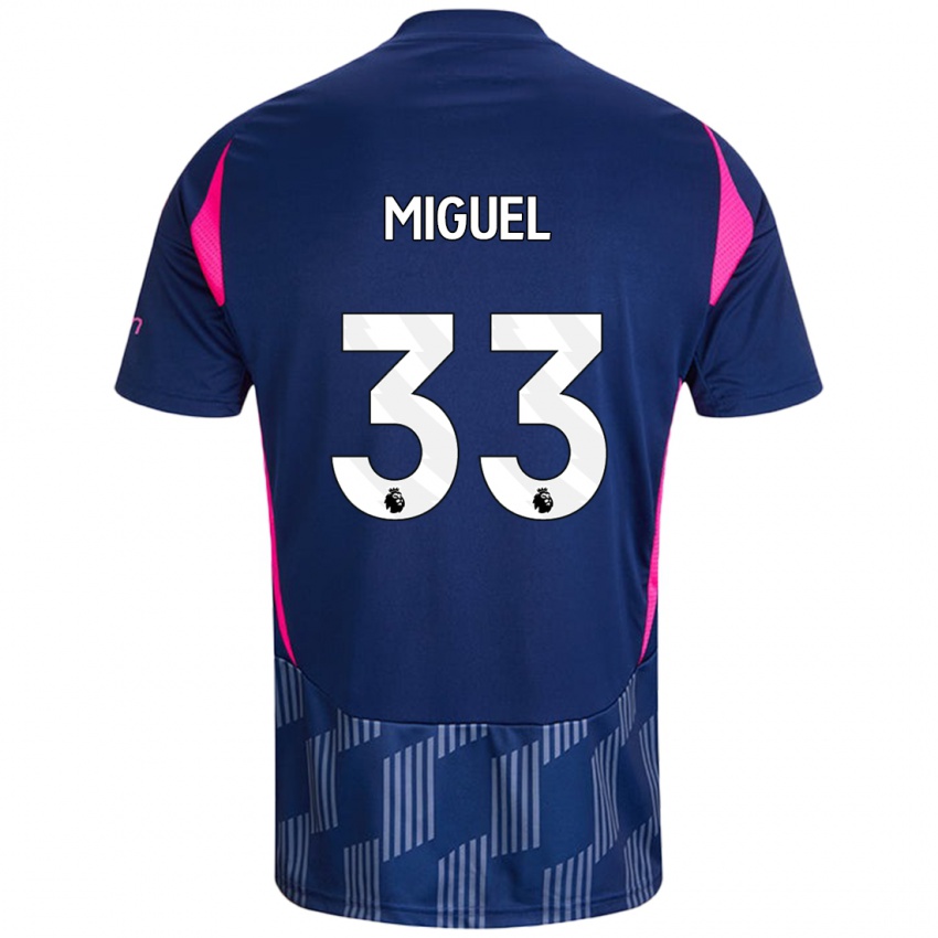 Homem Camisola Carlos Miguel #33 Rosa Azul Real Alternativa 2024/25 Camisa Brasil