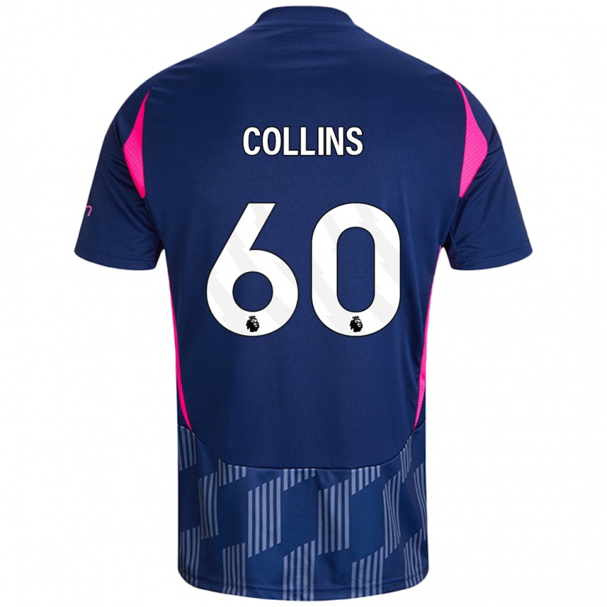 Homem Camisola Sam Collins #60 Rosa Azul Real Alternativa 2024/25 Camisa Brasil