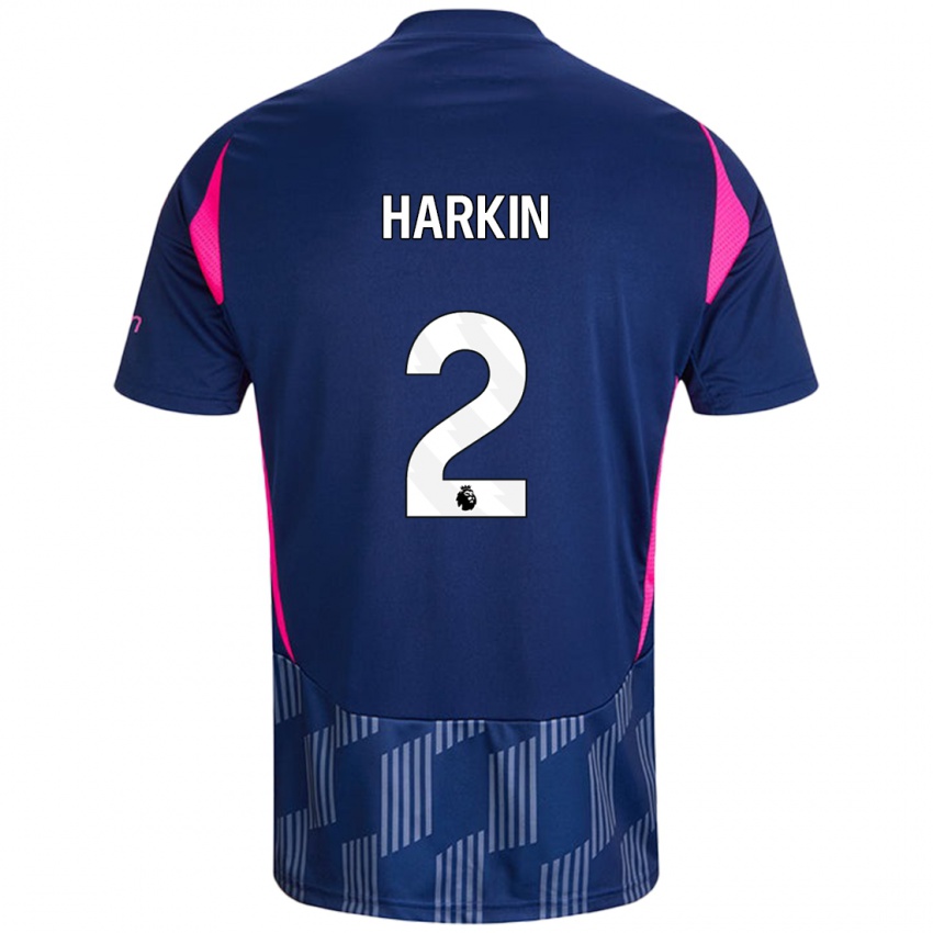 Homem Camisola Lyndsey Harkin #2 Rosa Azul Real Alternativa 2024/25 Camisa Brasil