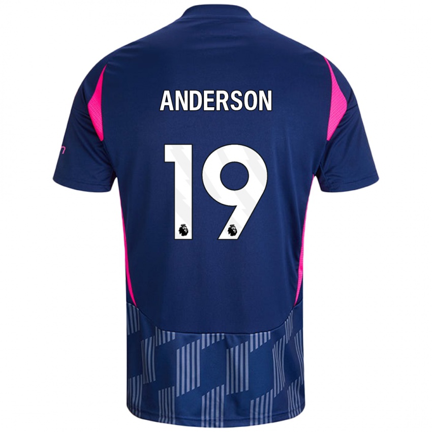 Homem Camisola Becky Anderson #19 Rosa Azul Real Alternativa 2024/25 Camisa Brasil