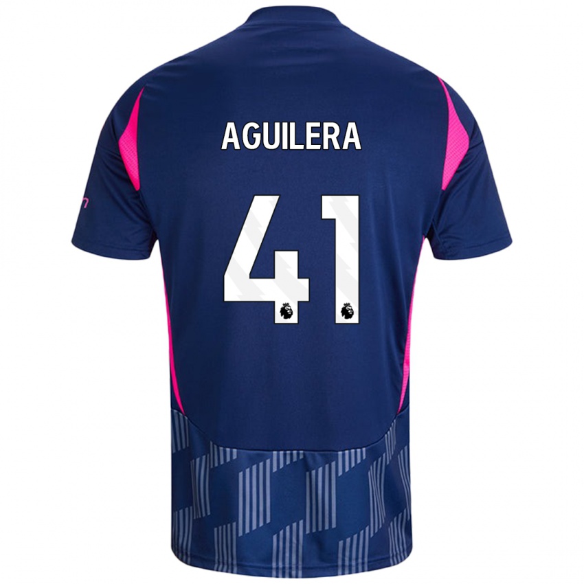 Homem Camisola Brandon Aguilera #41 Rosa Azul Real Alternativa 2024/25 Camisa Brasil