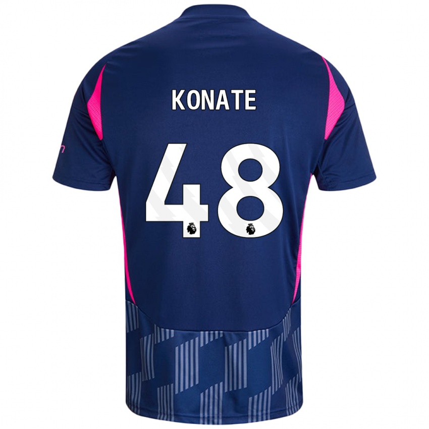 Homem Camisola Ateef Konaté #48 Rosa Azul Real Alternativa 2024/25 Camisa Brasil