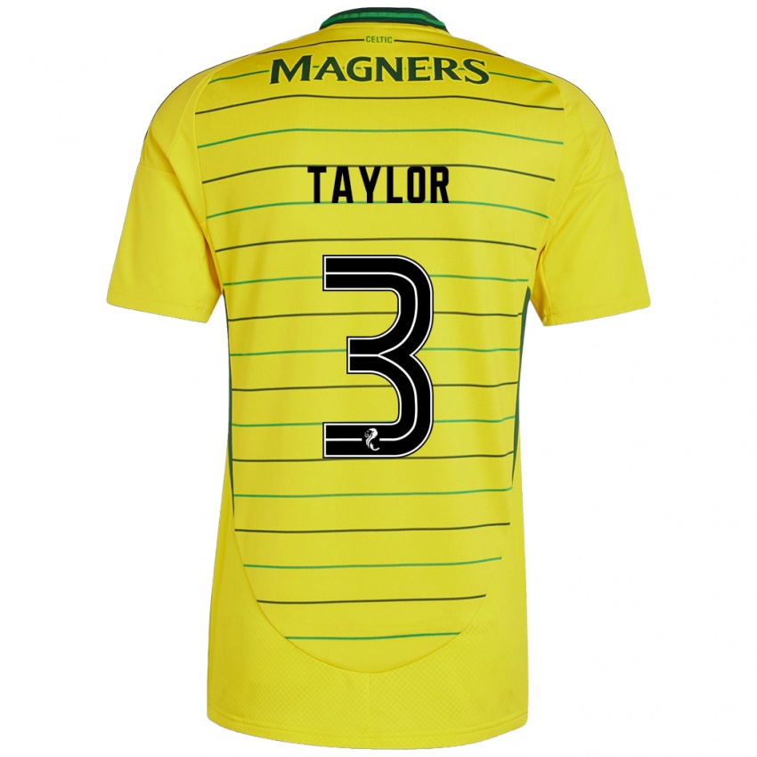 Homem Camisola Greg Taylor #3 Amarelo Alternativa 2024/25 Camisa Brasil