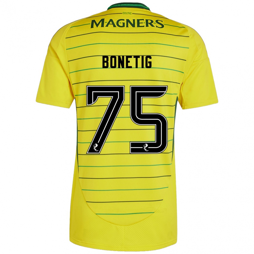 Homem Camisola Liam Bonetig #75 Amarelo Alternativa 2024/25 Camisa Brasil