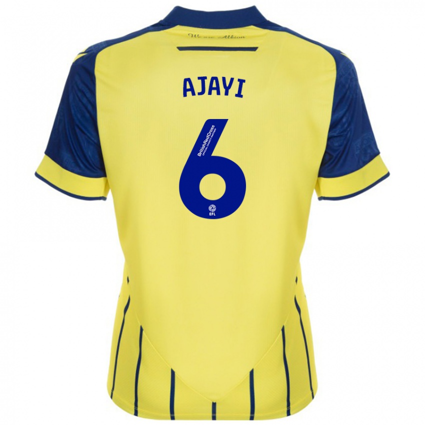 Homem Camisola Semi Ajayi #6 Azul Amarelo Alternativa 2024/25 Camisa Brasil