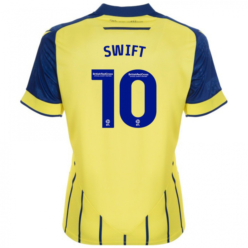 Homem Camisola John Swift #10 Azul Amarelo Alternativa 2024/25 Camisa Brasil