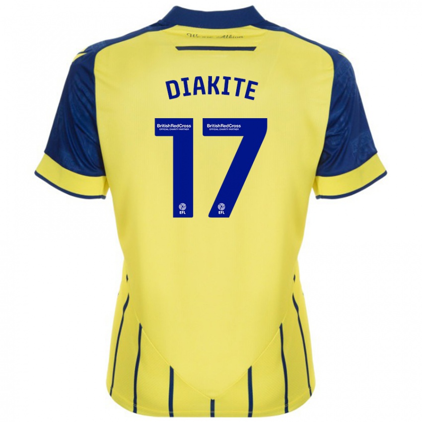 Homem Camisola Ousmane Diakité #17 Azul Amarelo Alternativa 2024/25 Camisa Brasil