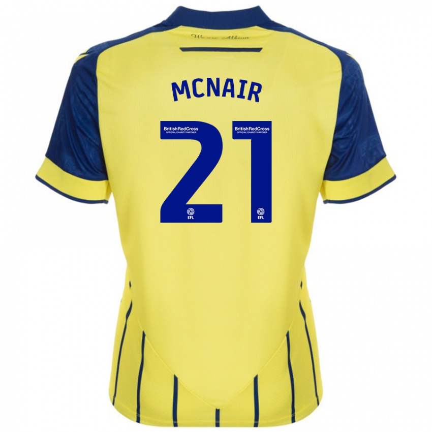 Homem Camisola Paddy Mcnair #21 Azul Amarelo Alternativa 2024/25 Camisa Brasil