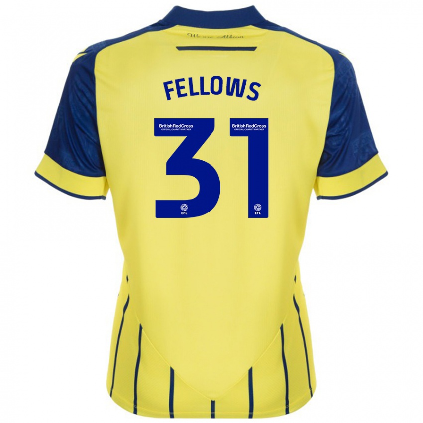 Homem Camisola Tom Fellows #31 Azul Amarelo Alternativa 2024/25 Camisa Brasil