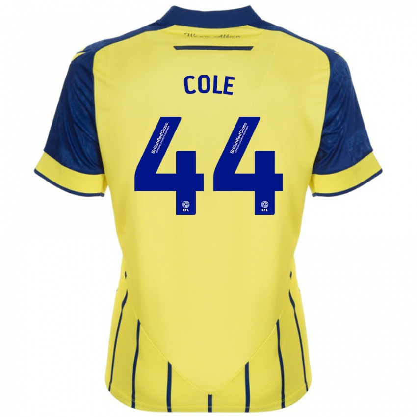 Homem Camisola Devante Cole #44 Azul Amarelo Alternativa 2024/25 Camisa Brasil