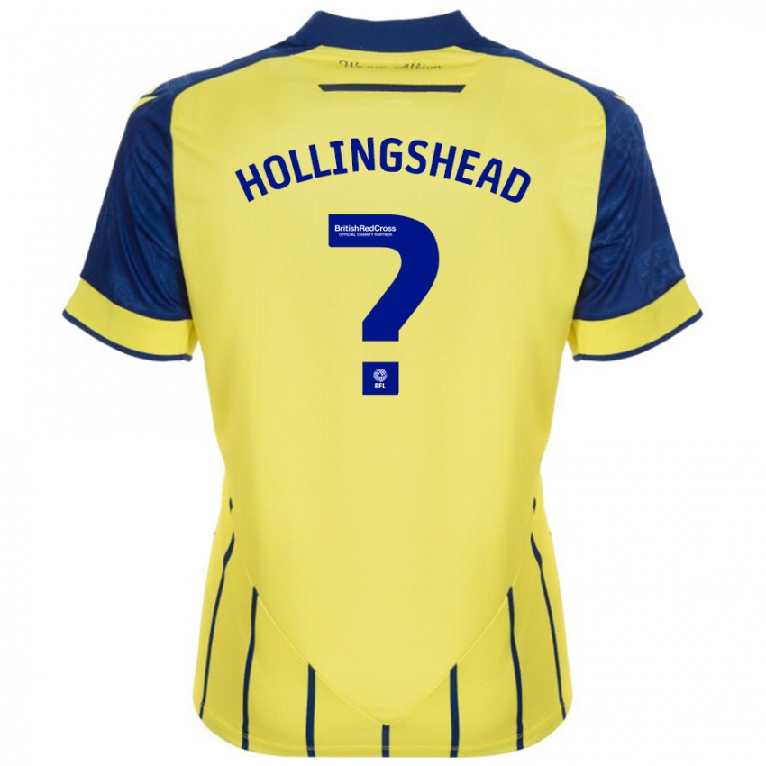 Homem Camisola Ronnie Hollingshead #0 Azul Amarelo Alternativa 2024/25 Camisa Brasil