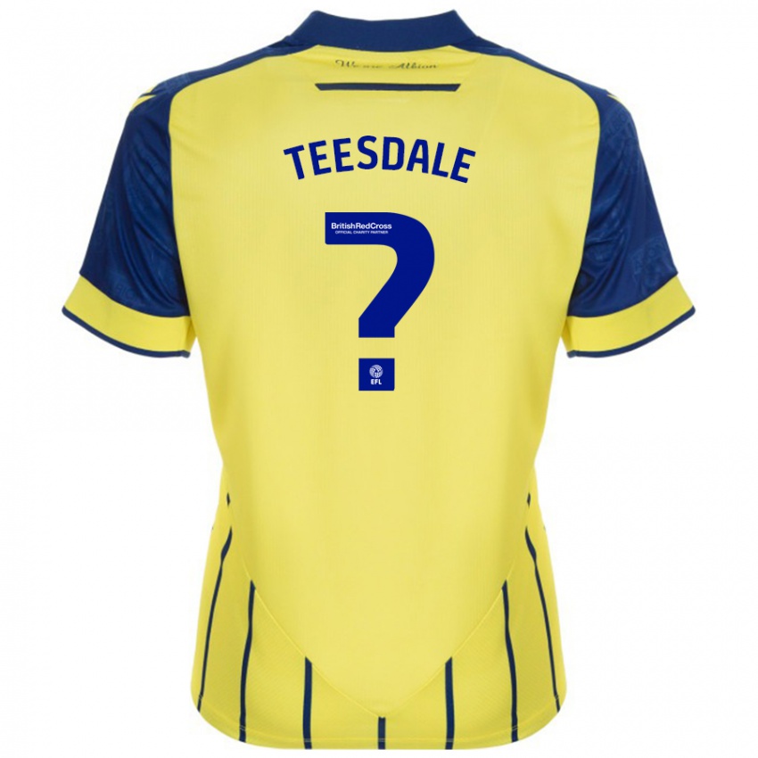 Homem Camisola Finn Teesdale #0 Azul Amarelo Alternativa 2024/25 Camisa Brasil