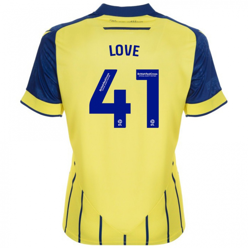 Homem Camisola Layton Love #41 Azul Amarelo Alternativa 2024/25 Camisa Brasil