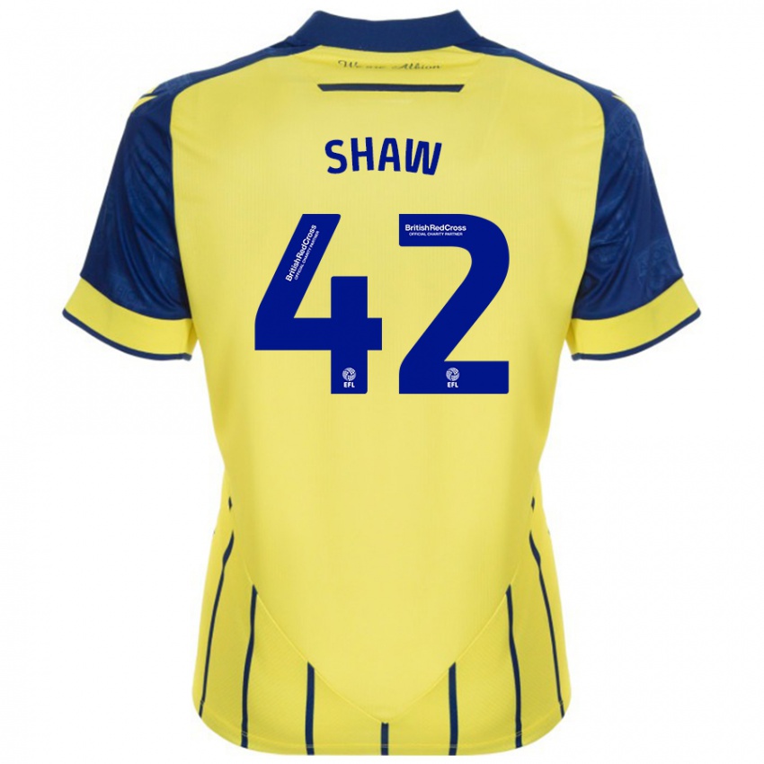 Homem Camisola Josh Shaw #42 Azul Amarelo Alternativa 2024/25 Camisa Brasil