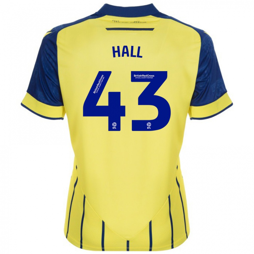 Homem Camisola Reece Hall #43 Azul Amarelo Alternativa 2024/25 Camisa Brasil