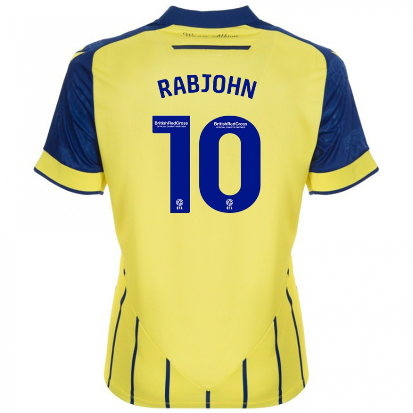 Homem Camisola Olivia Rabjohn #10 Azul Amarelo Alternativa 2024/25 Camisa Brasil