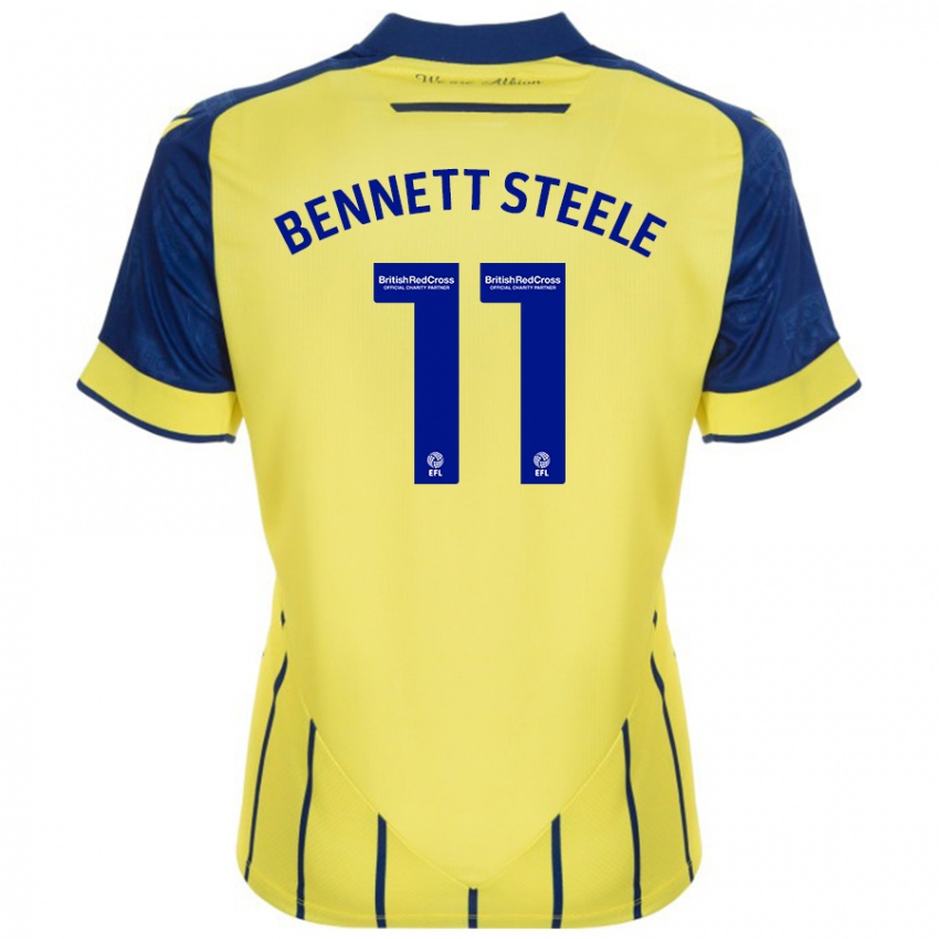 Homem Camisola Lizzie Bennett-Steele #11 Azul Amarelo Alternativa 2024/25 Camisa Brasil