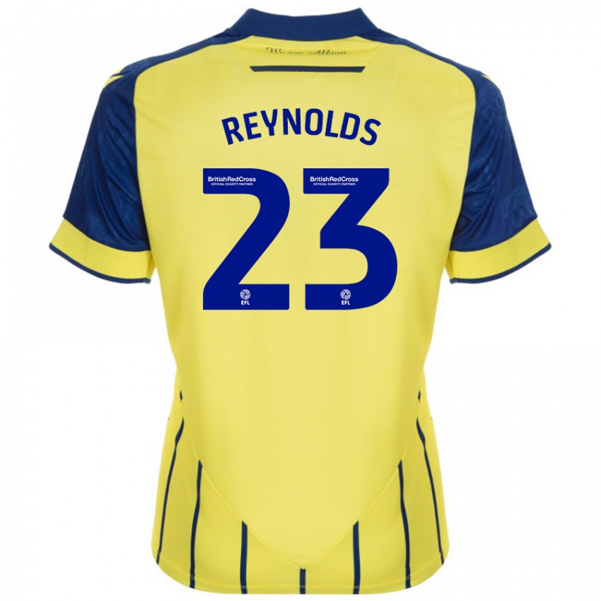 Homem Camisola Taylor Reynolds #23 Azul Amarelo Alternativa 2024/25 Camisa Brasil