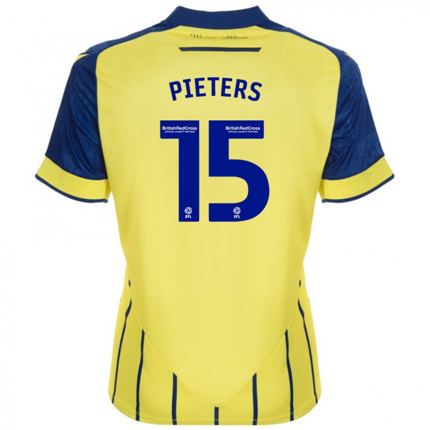 Homem Camisola Erik Pieters #15 Azul Amarelo Alternativa 2024/25 Camisa Brasil