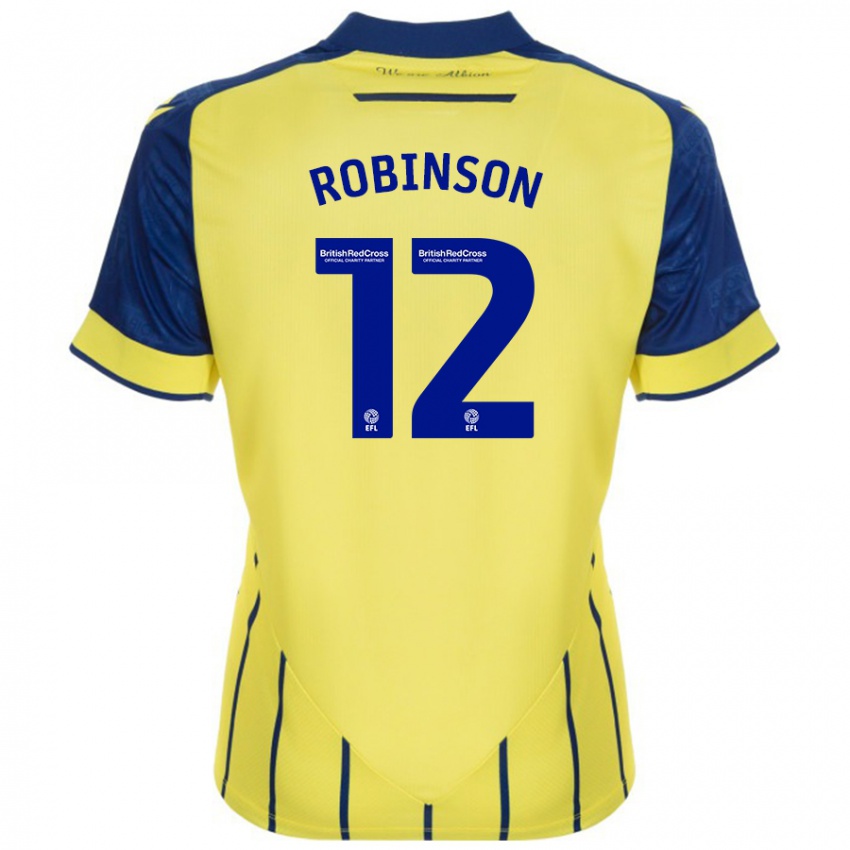 Homem Camisola Leanne Robinson #12 Azul Amarelo Alternativa 2024/25 Camisa Brasil