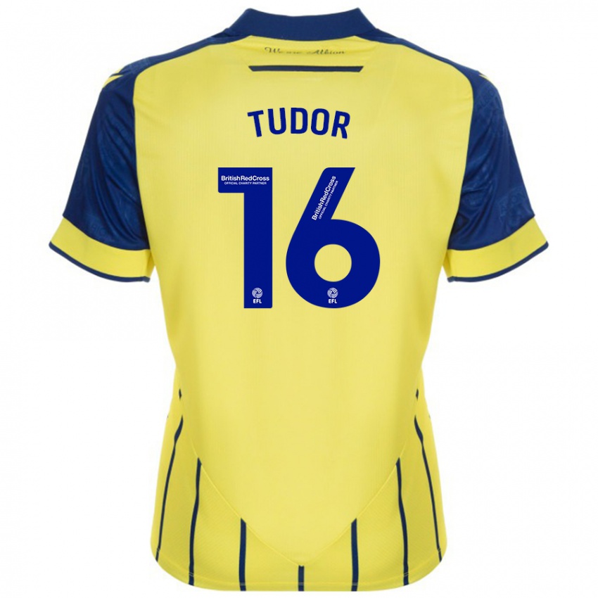 Homem Camisola Sophie Tudor #16 Azul Amarelo Alternativa 2024/25 Camisa Brasil