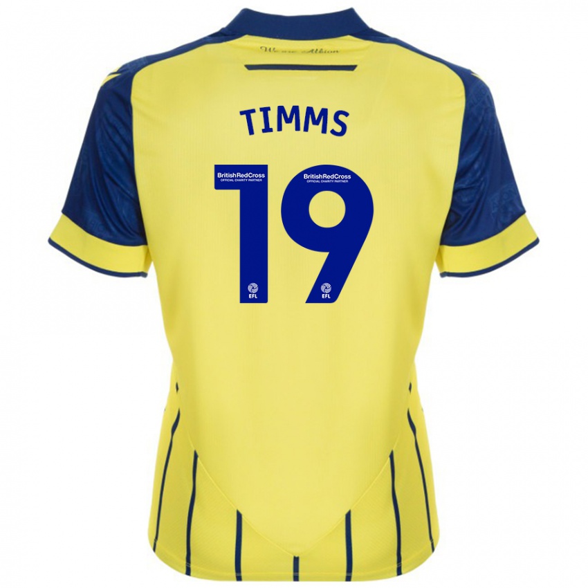 Homem Camisola Maria Timms #19 Azul Amarelo Alternativa 2024/25 Camisa Brasil