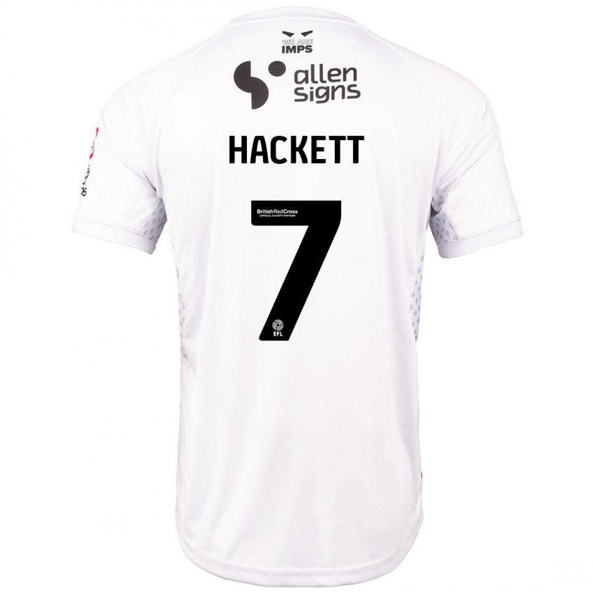 Homem Camisola Reeco Hackett #7 Branco Vermelho Alternativa 2024/25 Camisa Brasil