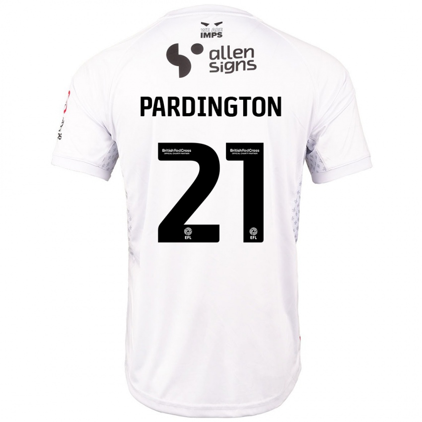 Homem Camisola Jamie Pardington #21 Branco Vermelho Alternativa 2024/25 Camisa Brasil