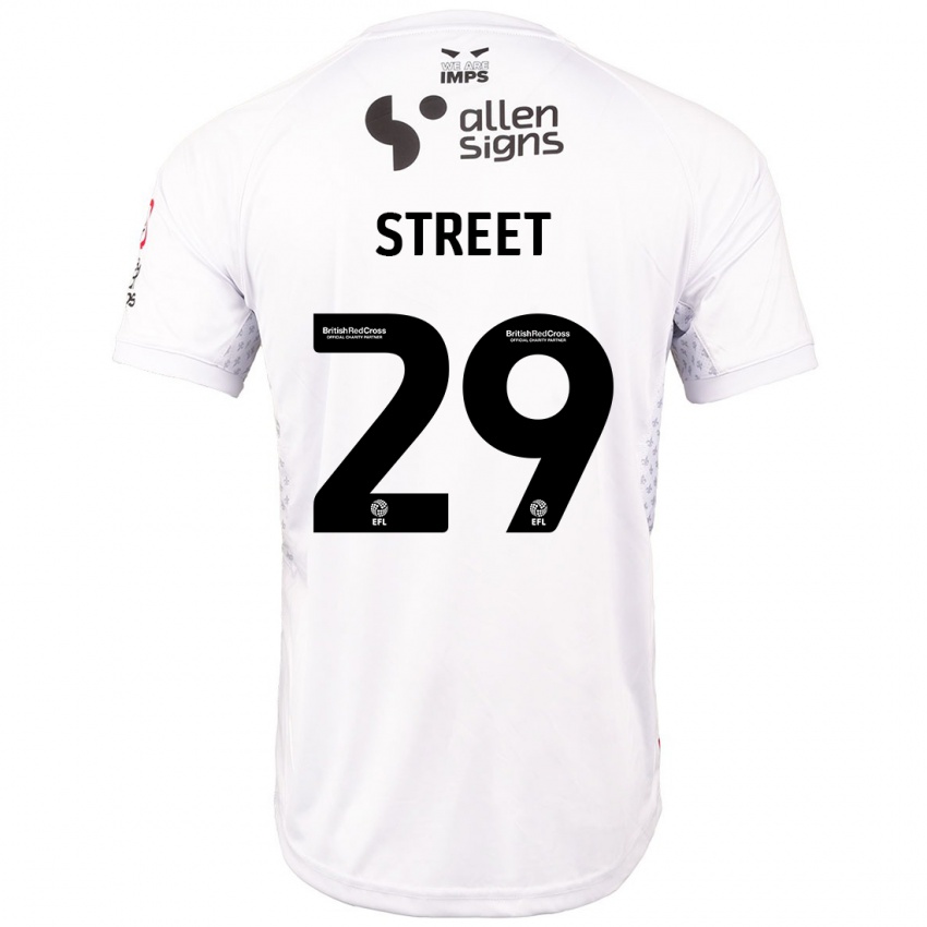 Homem Camisola Robert Street #29 Branco Vermelho Alternativa 2024/25 Camisa Brasil