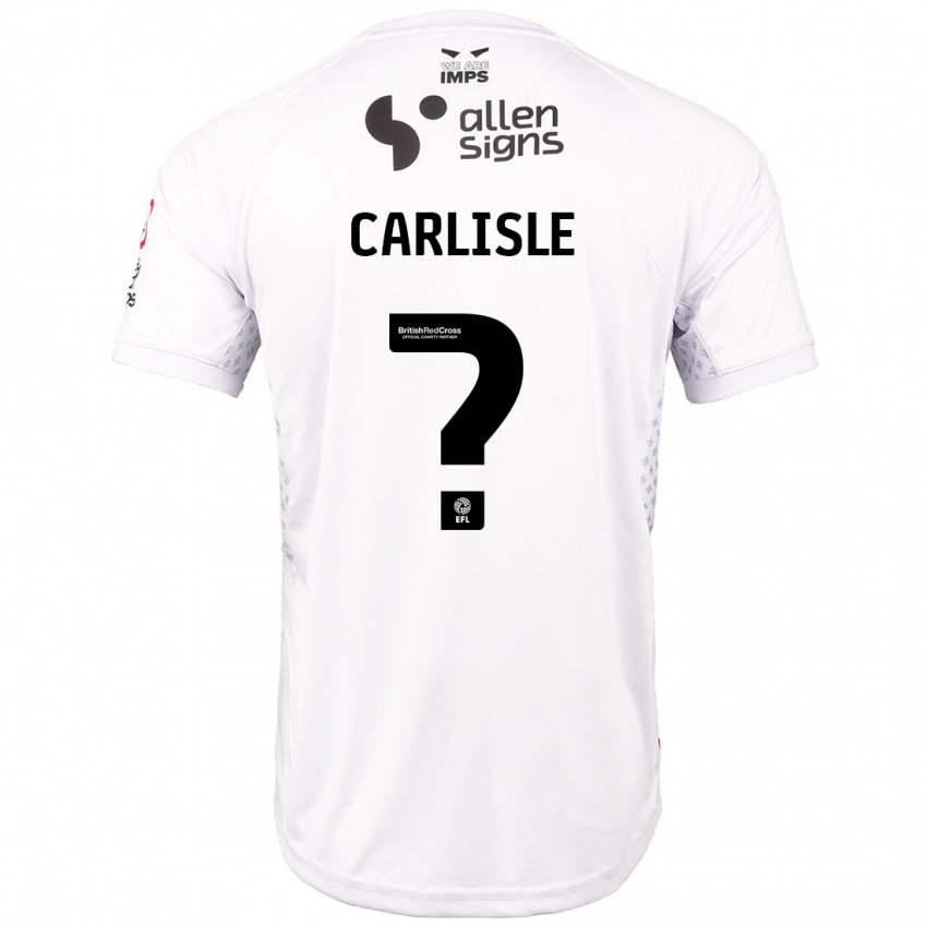 Homem Camisola Charlie Carlisle #0 Branco Vermelho Alternativa 2024/25 Camisa Brasil