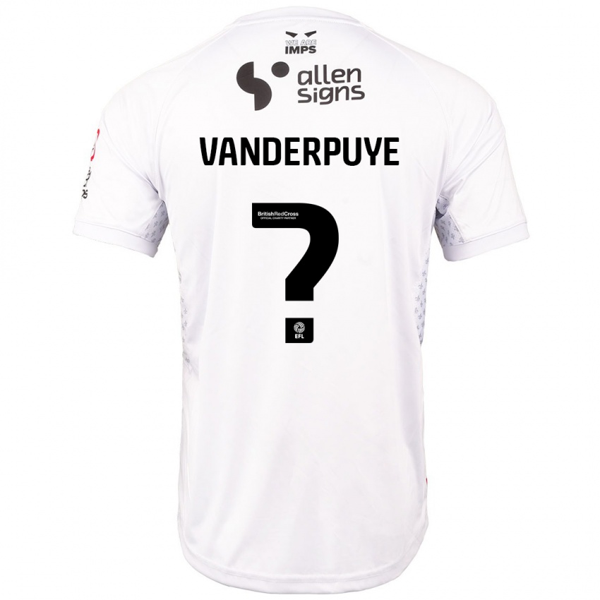 Homem Camisola Daniel Vanderpuye #0 Branco Vermelho Alternativa 2024/25 Camisa Brasil