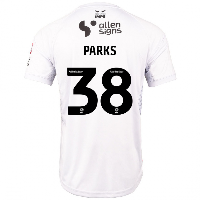 Homem Camisola Charlie Parks #38 Branco Vermelho Alternativa 2024/25 Camisa Brasil