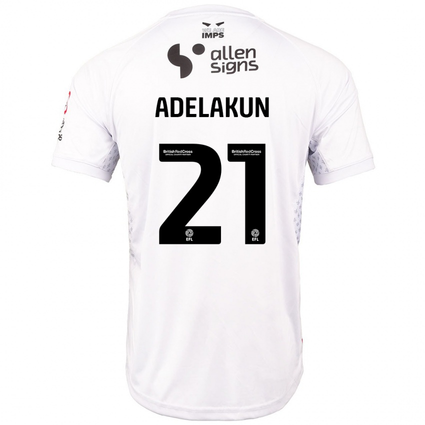 Homem Camisola Hakeeb Adelakun #21 Branco Vermelho Alternativa 2024/25 Camisa Brasil