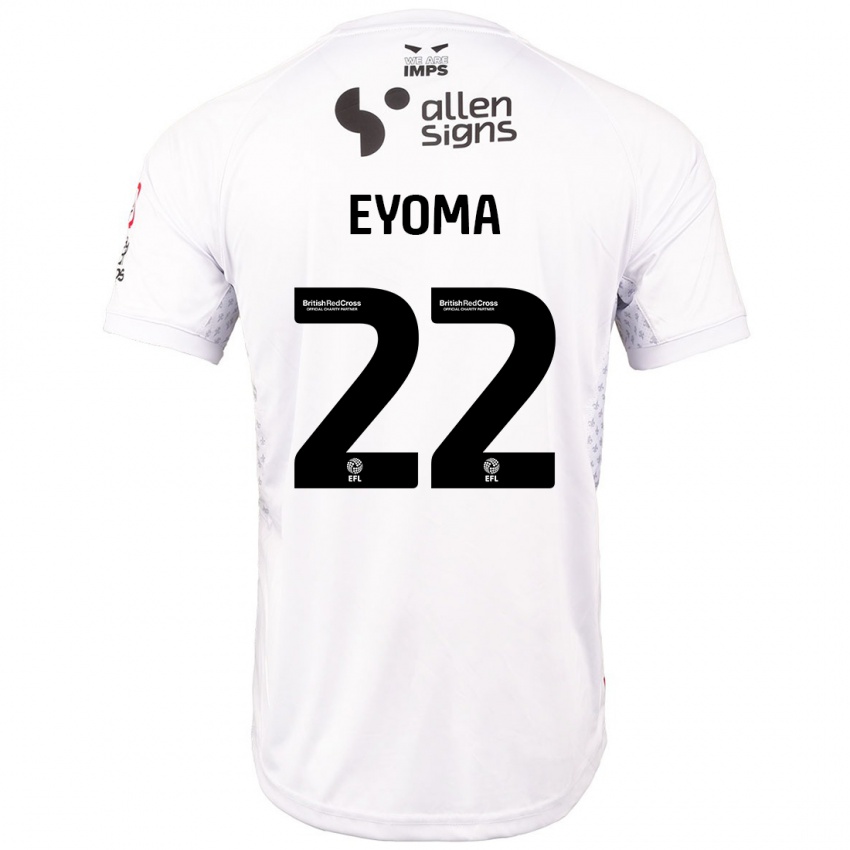 Homem Camisola Timothy Eyoma #22 Branco Vermelho Alternativa 2024/25 Camisa Brasil