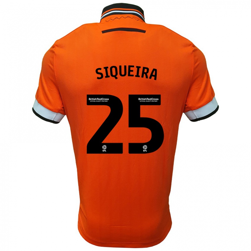 Homem Camisola Guilherme Siqueira #25 Branco Laranja Alternativa 2024/25 Camisa Brasil