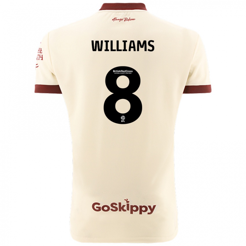 Homem Camisola Joe Williams #8 Creme Branco Alternativa 2024/25 Camisa Brasil