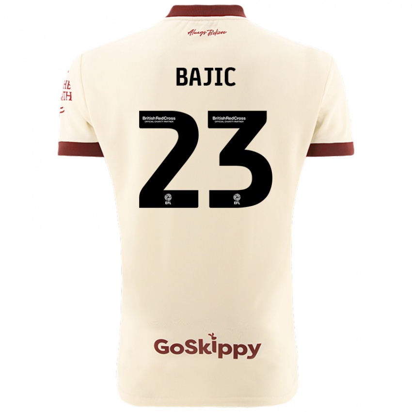 Homem Camisola Stefan Bajic #23 Creme Branco Alternativa 2024/25 Camisa Brasil