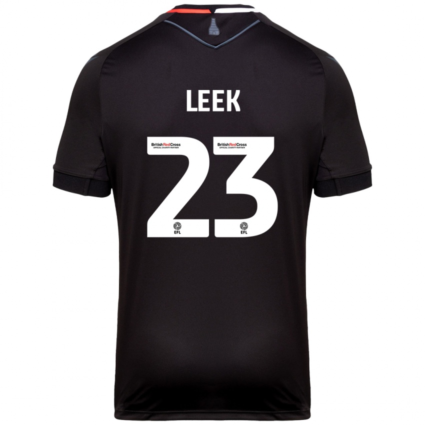 Homem Camisola Ellie Leek #23 Preto Alternativa 2024/25 Camisa Brasil