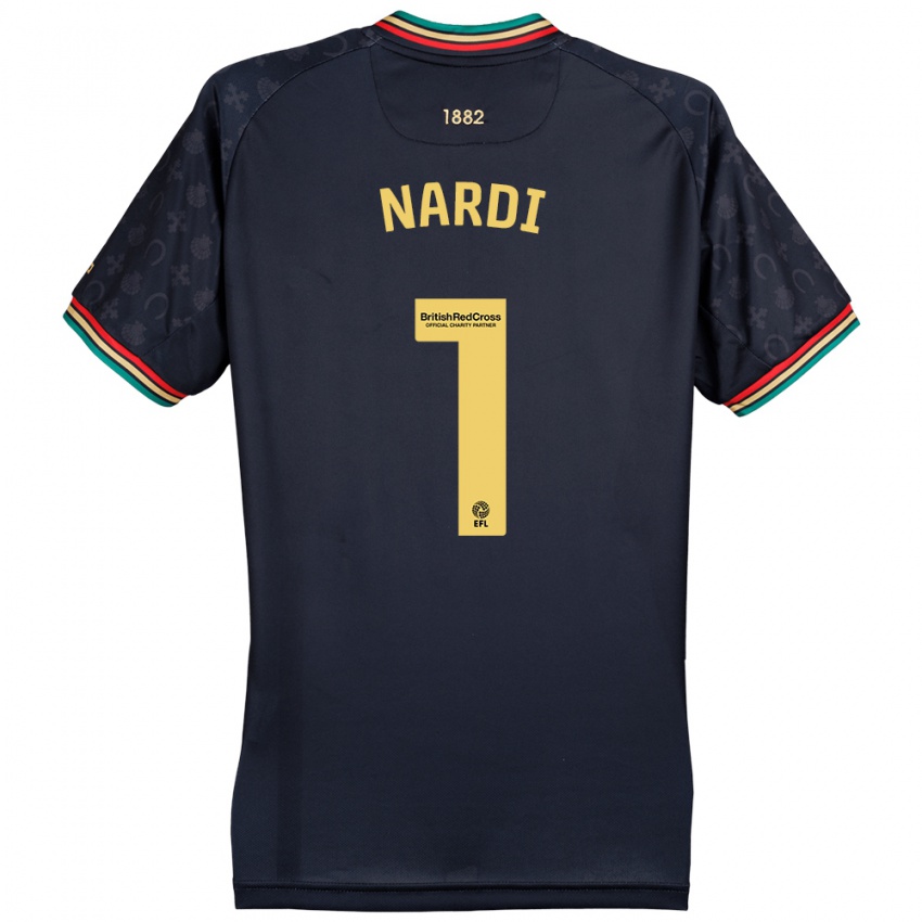 Homem Camisola Paul Nardi #1 Azul Da Marinha Escura Alternativa 2024/25 Camisa Brasil