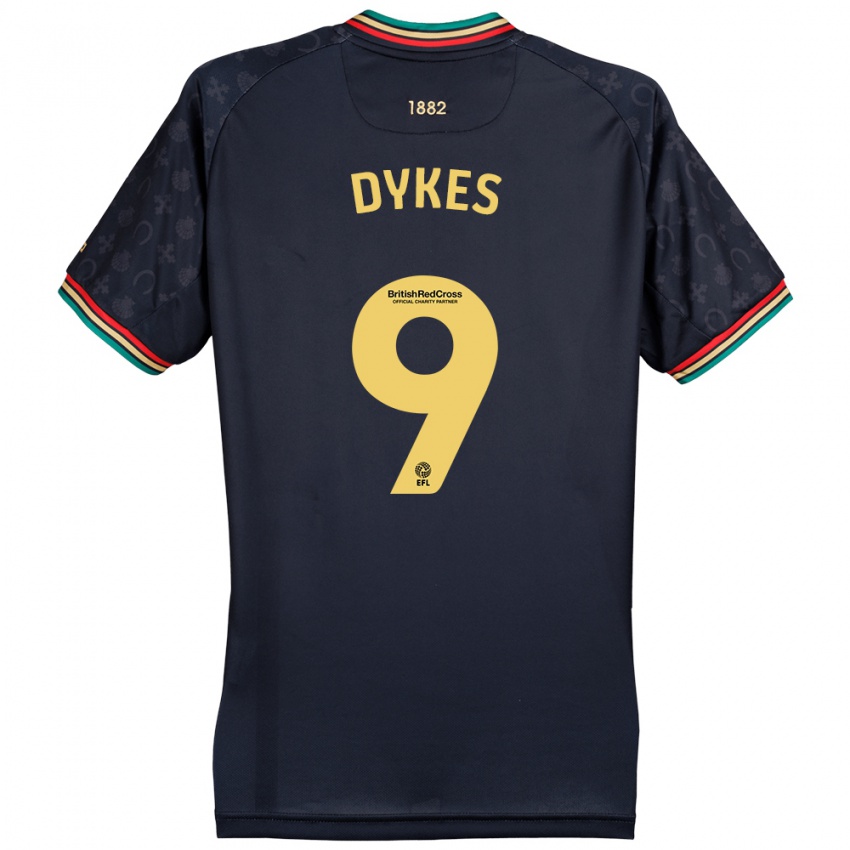 Homem Camisola Lyndon Dykes #9 Azul Da Marinha Escura Alternativa 2024/25 Camisa Brasil