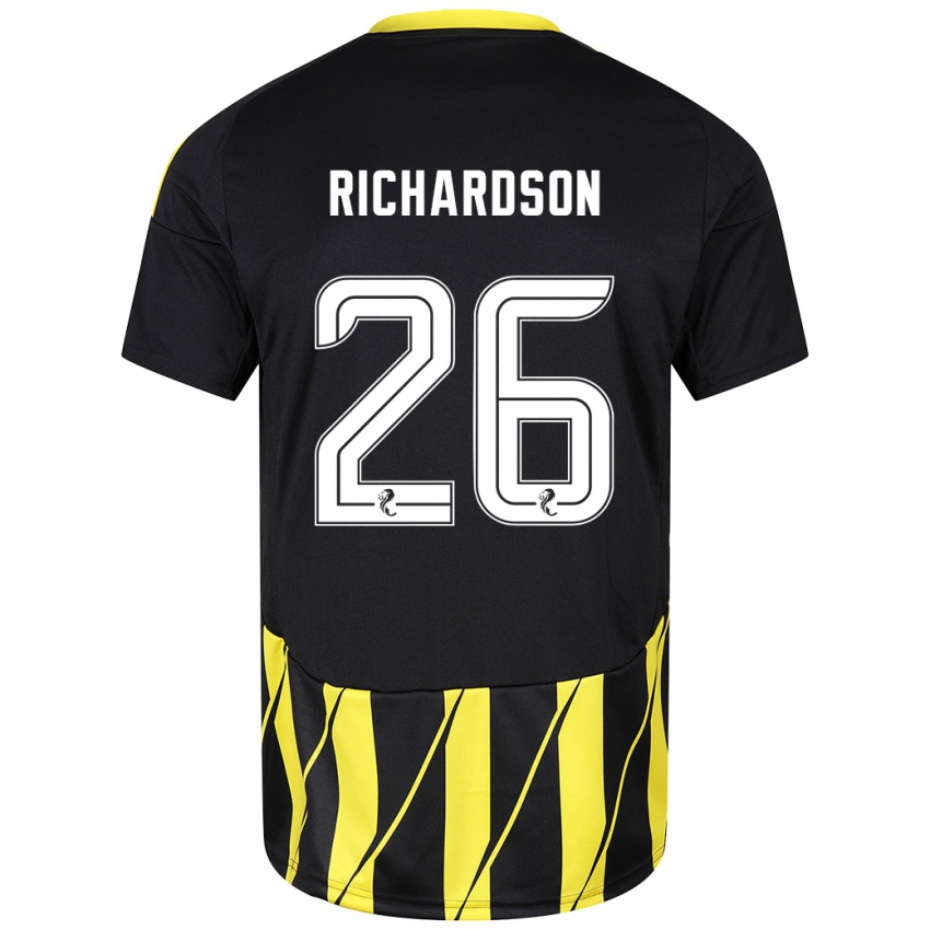 Homem Camisola Jayden Richardson #26 Amarelo Preto Alternativa 2024/25 Camisa Brasil