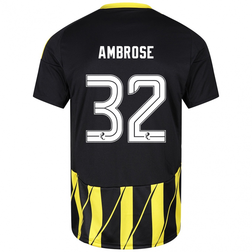 Homem Camisola Peter Ambrose #32 Amarelo Preto Alternativa 2024/25 Camisa Brasil